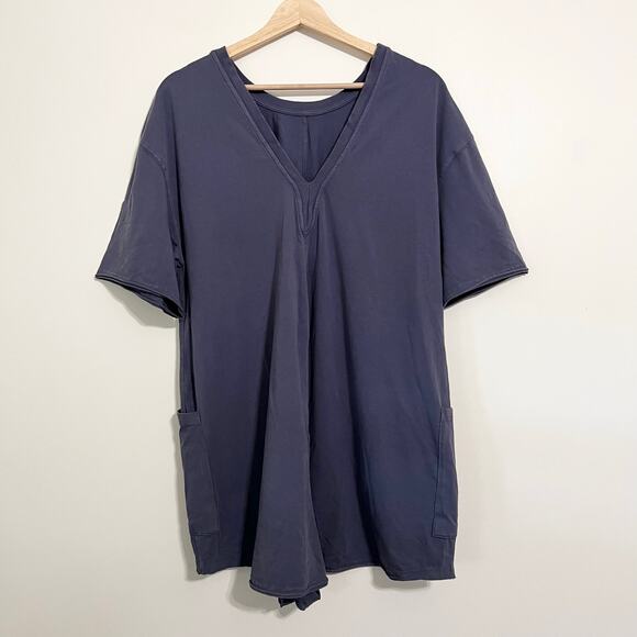NWOT Free People Movement Hot Shot Tee Romper in Blue Indigo - Picture 6 of 6